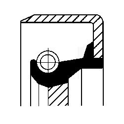 Uszczelniacz wału korbowego CORTECO 12011457B