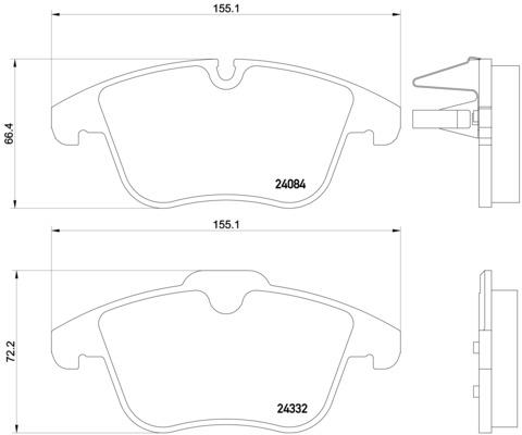 Klocki hamulcowe BREMBO P 61 106X