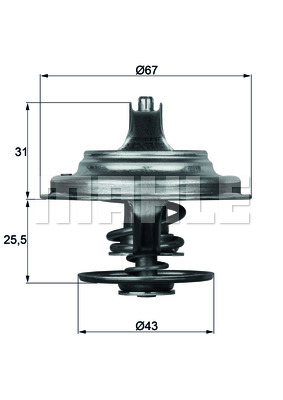 Termostat MAHLE TX 23 83D