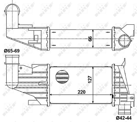 Chłodnica powietrza intercooler NRF 30258