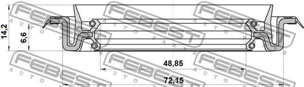 Pierścień uszczelniający półosi FEBEST 95TCS-50720714X