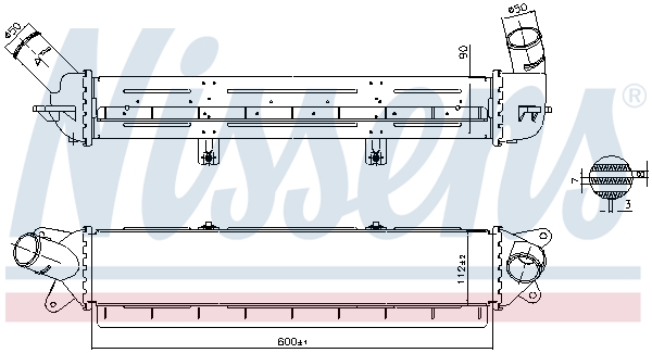 Chłodnica powietrza intercooler NISSENS 961242