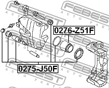 Zestaw naprawczy zacisku FEBEST 0275-J50F
