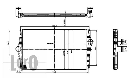 Chłodnica powietrza intercooler ABAKUS 052-018-0003