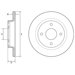 Tarcza hamulcowa DELPHI BG4954C