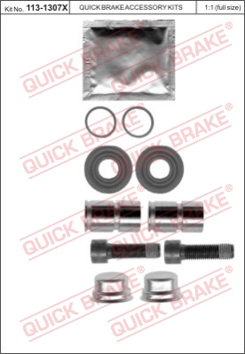 Zestaw tulei prowadzących zacisk hamulca QUICK BRAKE 113-1307X