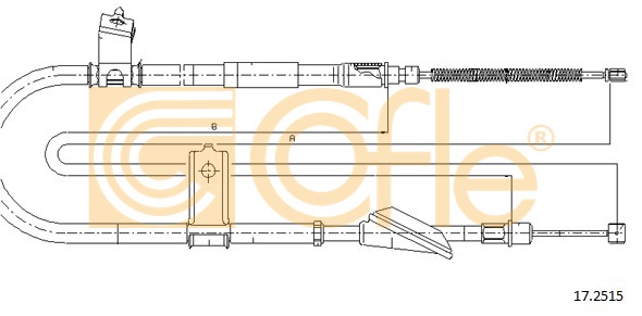 Linka hamulca ręcznego COFLE 17.2515