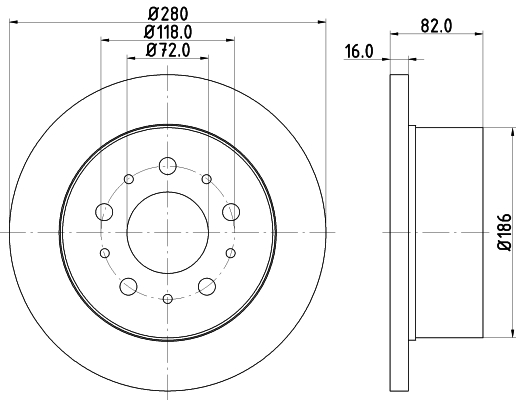 Tarcza hamulcowa HELLA PAGID 8DD 355 113-711