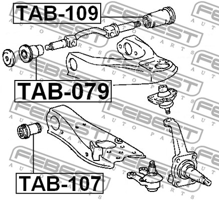 Tuleja wahacza FEBEST TAB-079