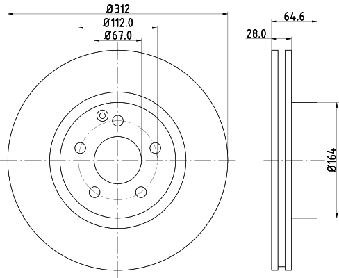 Tarcza hamulcowa HELLA 8DD 355 127-771