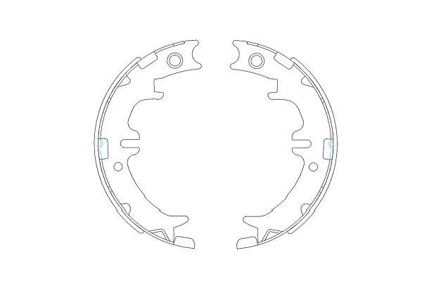 Zestaw szczęk hamulcowych KAVO PARTS KBS-9910
