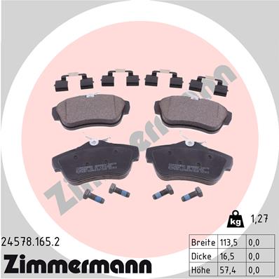 Klocki hamulcowe ZIMMERMANN 24578.165.2