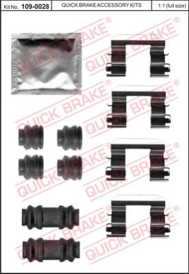 Zestaw akcesoriów montażowych  klocków hamulcowych QUICK BRAKE 109-0028