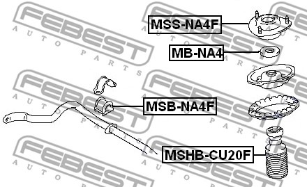 Guma stabilizatora FEBEST MSB-NA4F
