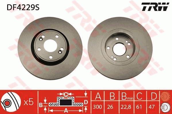 Tarcza hamulcowa TRW DF4229S