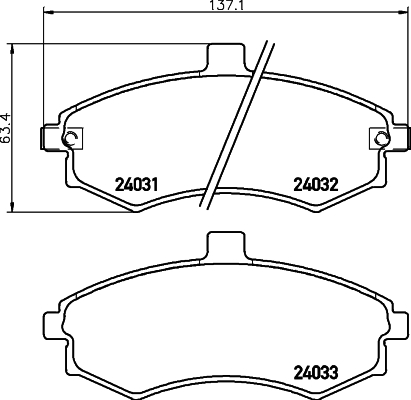 Klocki hamulcowe HELLA 8DB 355 010-481