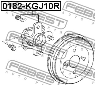 Piasta koła FEBEST 0182-KGJ10R