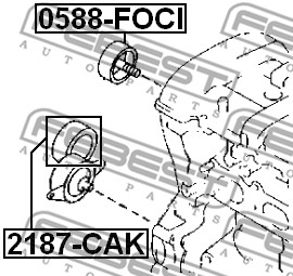 Rolka napinacza paska osprzętu FEBEST 2187-CAK