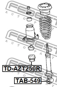 Dystans gumowy FEBEST TD-AZT250R