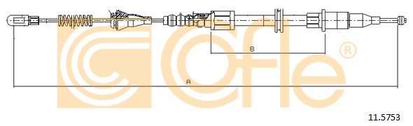 Linka hamulca ręcznego COFLE 11.5753