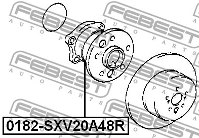 Piasta koła FEBEST 0182-SXV20A48R