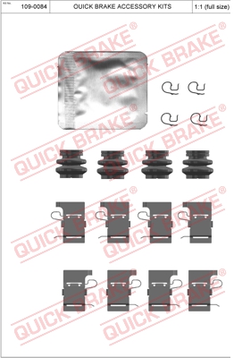 Zestaw akcesoriów montażowych  klocków hamulcowych QUICK BRAKE 109-0084