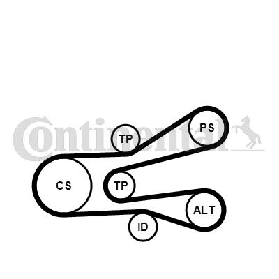 Zestaw paska osprzętu CONTINENTAL CTAM 6PK1440K1