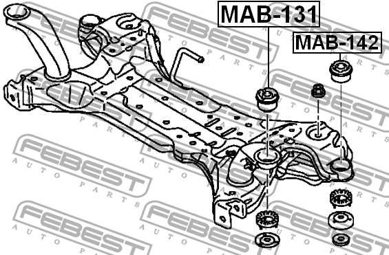 Łożyskowanie  korpusu osi FEBEST MAB-142