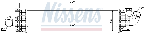 Chłodnica powietrza intercooler NISSENS 96689