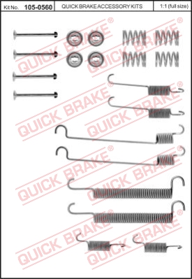 Zestaw dodatków do szczęk hamulcowych QUICK BRAKE 105-0560