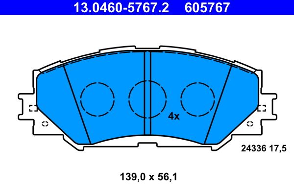 Klocki hamulcowe ATE 13.0460-5767.2