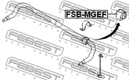 Guma stabilizatora FEBEST FSB-MGEF