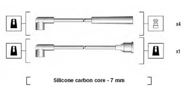 Przewody zapłonowe MAGNETI MARELLI 941325120904