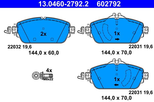 Klocki hamulcowe ATE 13.0460-2792.2