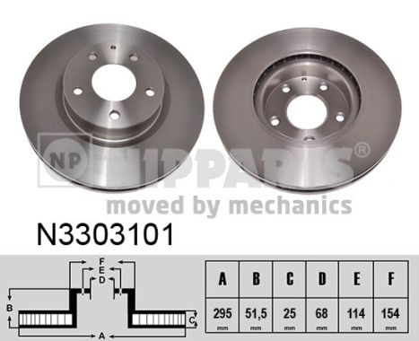 Tarcza hamulcowa NIPPARTS N3303101