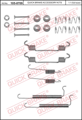 Zestaw dodatków do szczęk hamulcowych QUICK BRAKE 105-0709