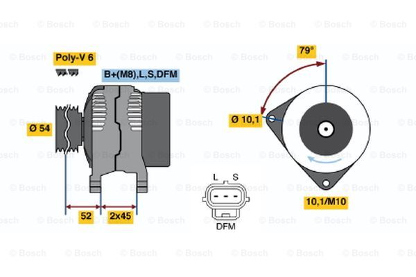 Alternator BOSCH 0 986 049 161