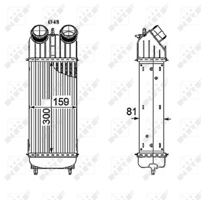 Chłodnica powietrza intercooler NRF 30196