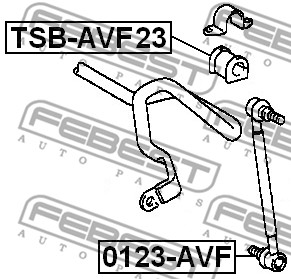 Guma stabilizatora FEBEST TSB-AVF23