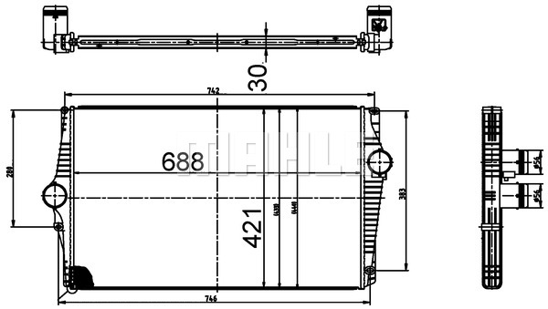 Chłodnica powietrza intercooler MAHLE CI 520 000S