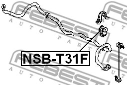 Guma stabilizatora FEBEST NSB-T31F