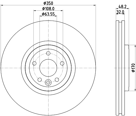 Tarcza hamulcowa HELLA 8DD 355 132-471