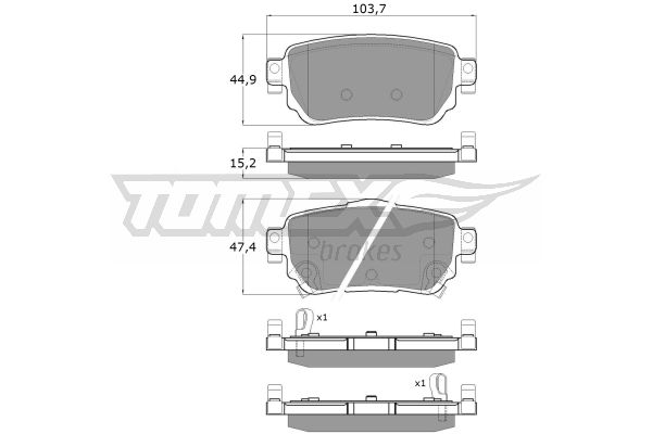Klocki hamulcowe TOMEX BRAKES TX 18-27