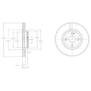 Tarcza hamulcowa DELPHI BG3966