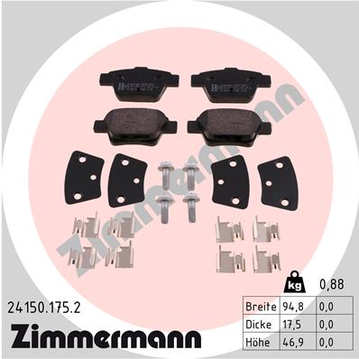 Klocki hamulcowe ZIMMERMANN 24150.175.2