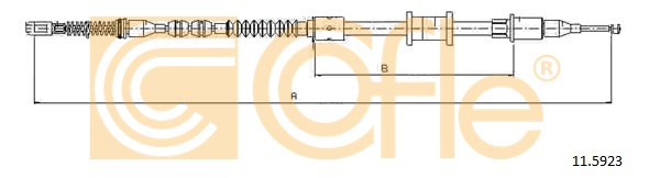 Linka hamulca ręcznego COFLE 11.5923
