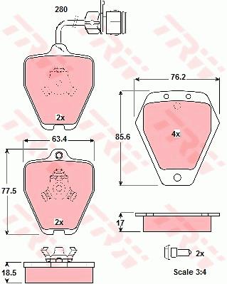 Klocki hamulcowe TRW GDB1329