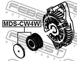 Koło pasowe alternatora FEBEST MDS-CW4W