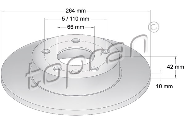 Tarcza hamulcowa TOPRAN 205 526