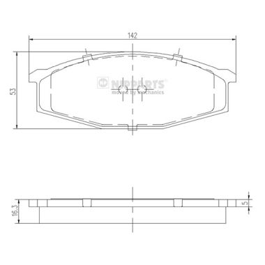 Klocki hamulcowe NIPPARTS J3601034
